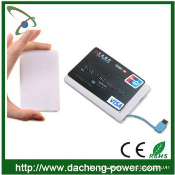 Hotly selling 2500mAH credit card size power bank for smartphone Iphone4/5/6